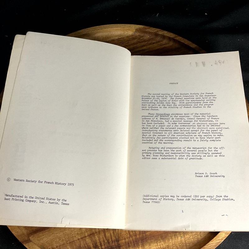 Proceedings Western Society for French History Vol 2 1975 French History gallery