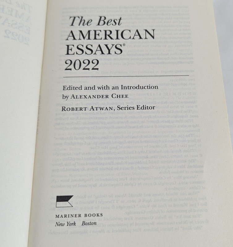 Best American Essays 2022 Paperback Alexander Chee paperback gallery