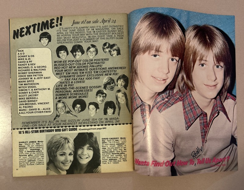 Vtg 16 Magazine 1973 May Michael Jackson 5 Donny Osmond David Cassidy Bradys gallery