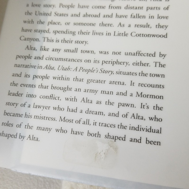 Alta Utah A People's Story Duane Shrontz Signed Hardcover Book Blue History gallery