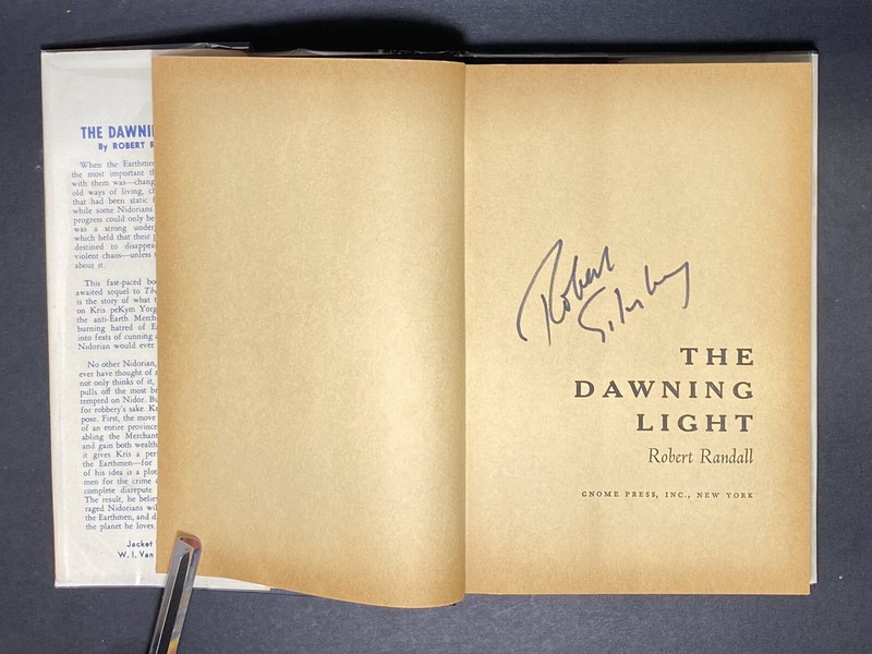 The Dawning Light by Robert Randall SIGNED Gnome Press 1st Ed. 1959 VNTG Sci-Fi gallery