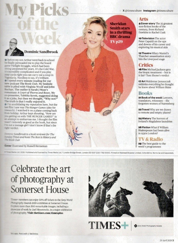 25 BEST NON-FICTION BOOKS 21st Century ~ Sunday Times CULTURE Magazine 27/4/26 + gallery