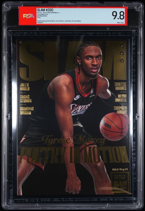 Gold Metal SLAM Magazine #260 Tyrese Maxey Cover 76/94 PSA 9.8 76ers