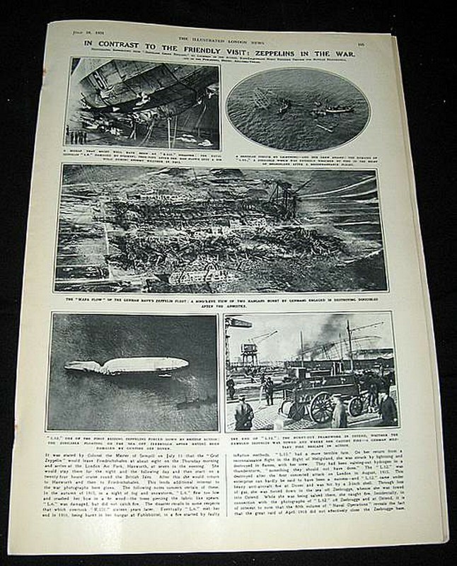 ZEPPELINS IN WAR 1931 GERMAN AIR DISASTERS DIRIGIBLE PICTORIAL NAVAL L.6 10 & 12