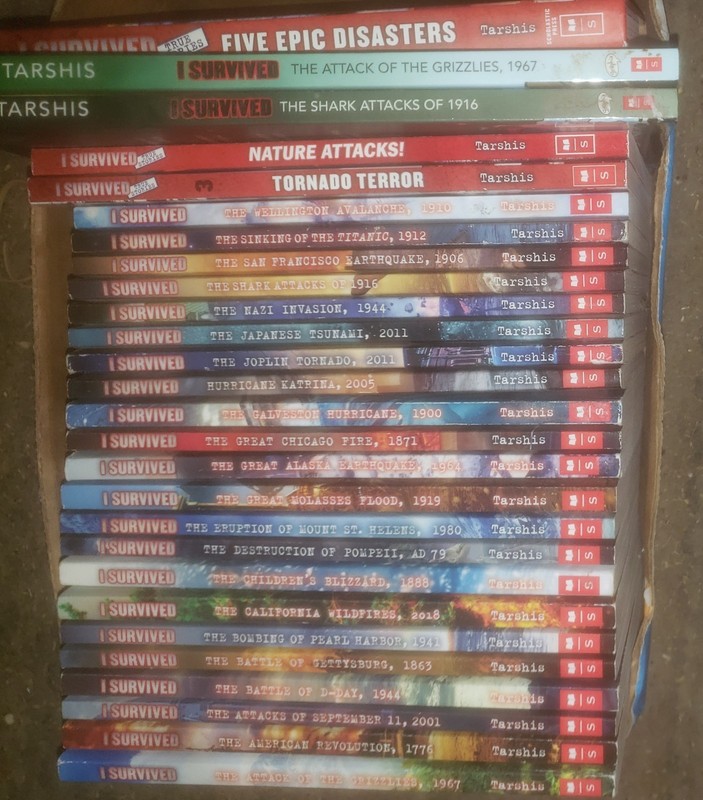 Lot 27 Lauren Tarshis I SURVIVED books (1 signed, 2 Graphic, 1 hc) VGC