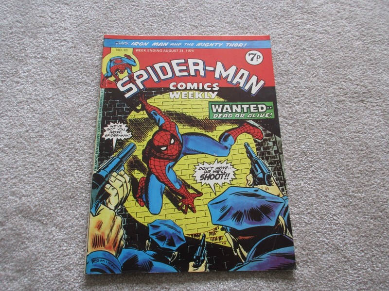 Spider-Man Comic Weekly # 81 Marvel UK comics, August 31st 1974 , Fine