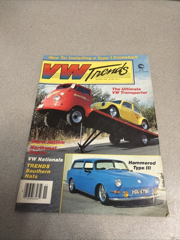 VW Trends Volkswagen Car Magazine Nov/ 1984/ Vol 3 No.11 /F17C