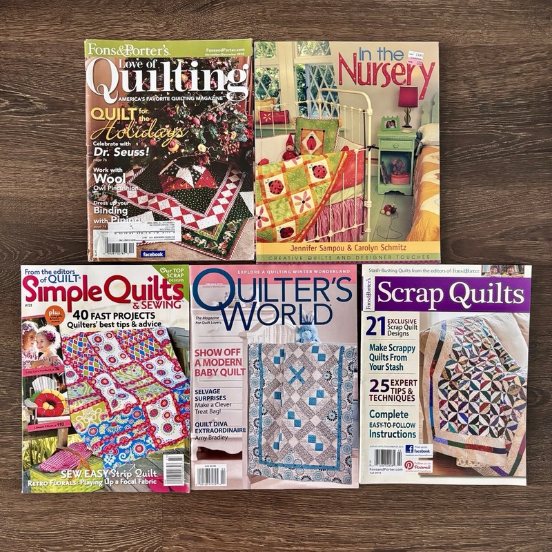 Lot of 5 Quilting Magazines Love of Quilting Scrap Quilts Quilter’s World
