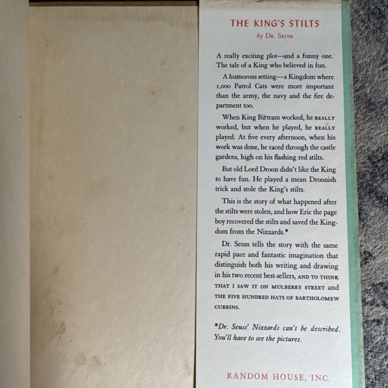 Vintage 1940 Horton Hatches The Egg Dr Seuss HC w/ Original Dust Jacket gallery