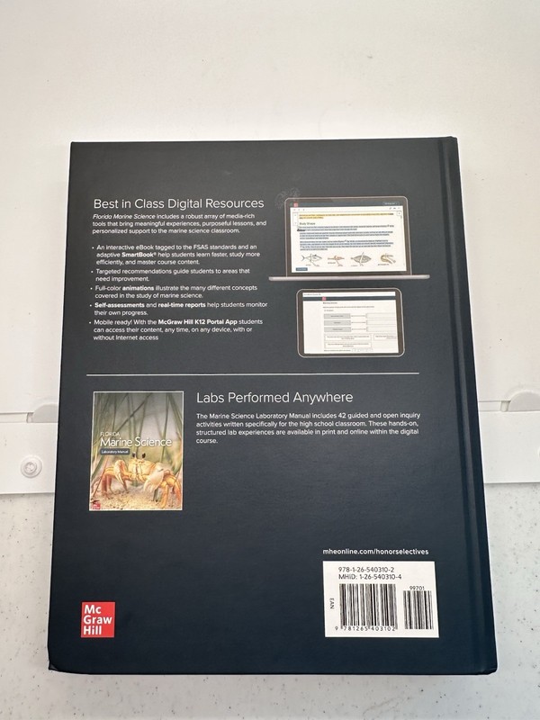 McGraw Hill Florida Marine Science Hard Back Peter Castro | Michael E. Huber EUC gallery