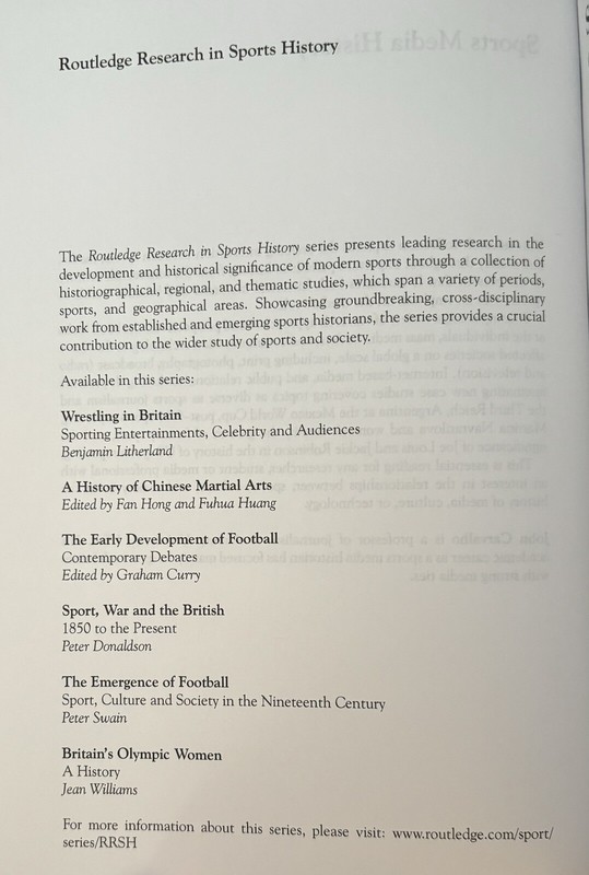 Sports Media History: Culture, Technology, Identity ed. John Carvalho, Hardcover gallery