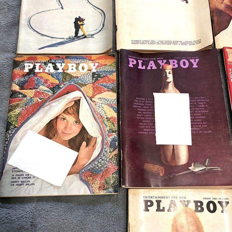 Vintage 1970's Playboy Magazine with Centerfold Lot of 14 gallery