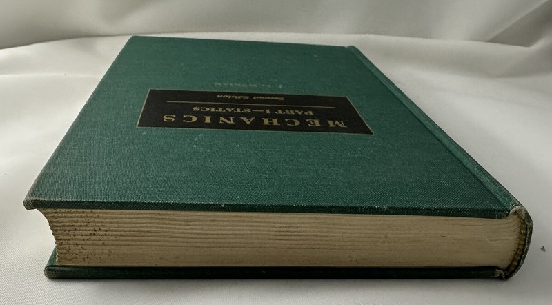 Mechanics, Part 1: Statics J.L. Meriam 2nd Edition Hardcover Book Vintage gallery