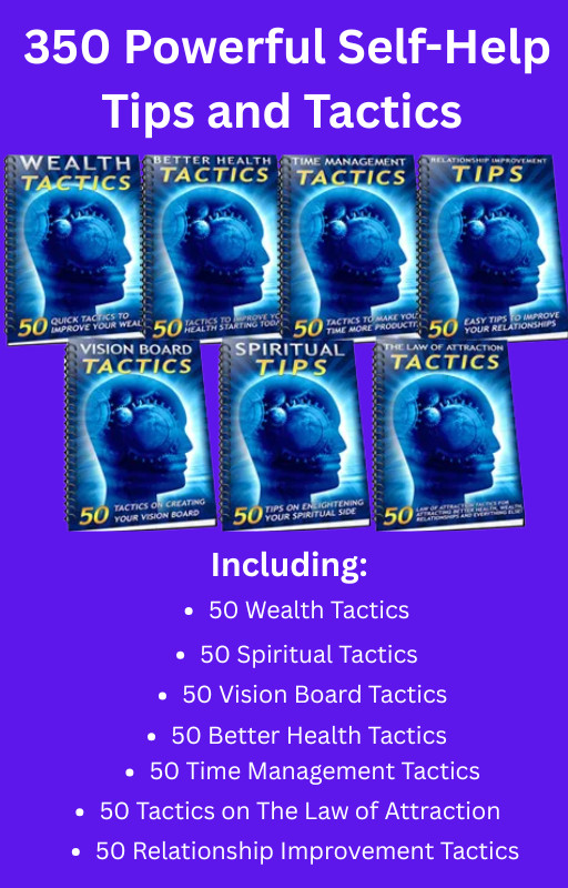 350 Powerful Self-Help Tips & Tactics Collection of 7 Reports Digital Download