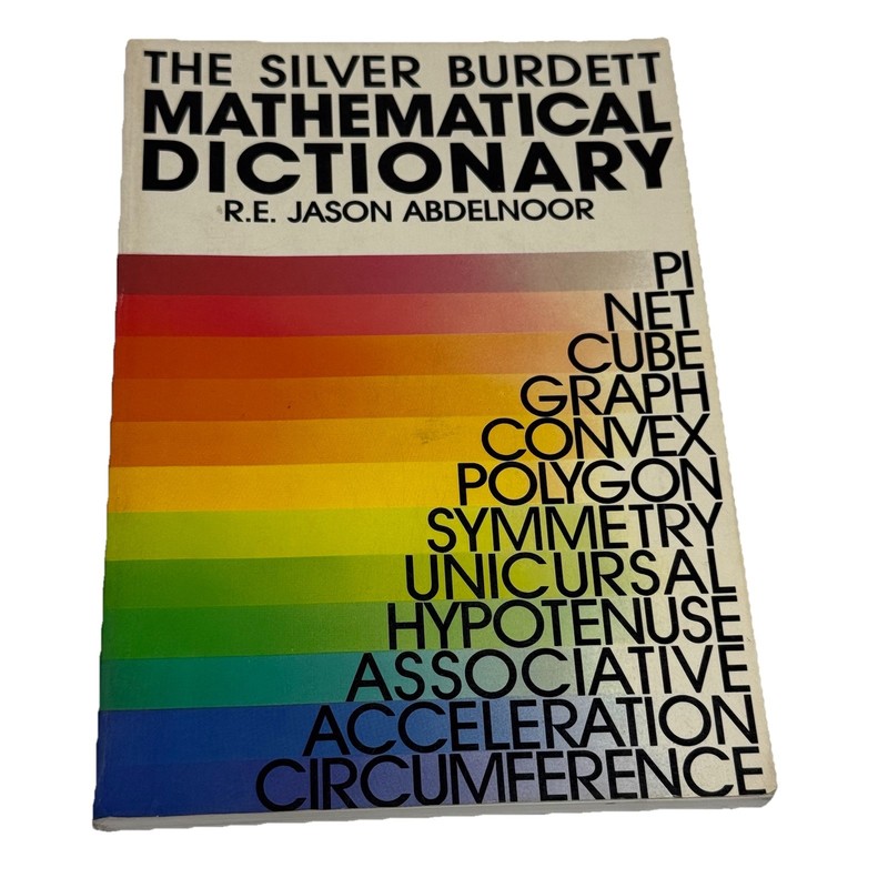 The Silver Burdett Mathematical Dictionary VTG Abdelnoor SC VG Reference Educate