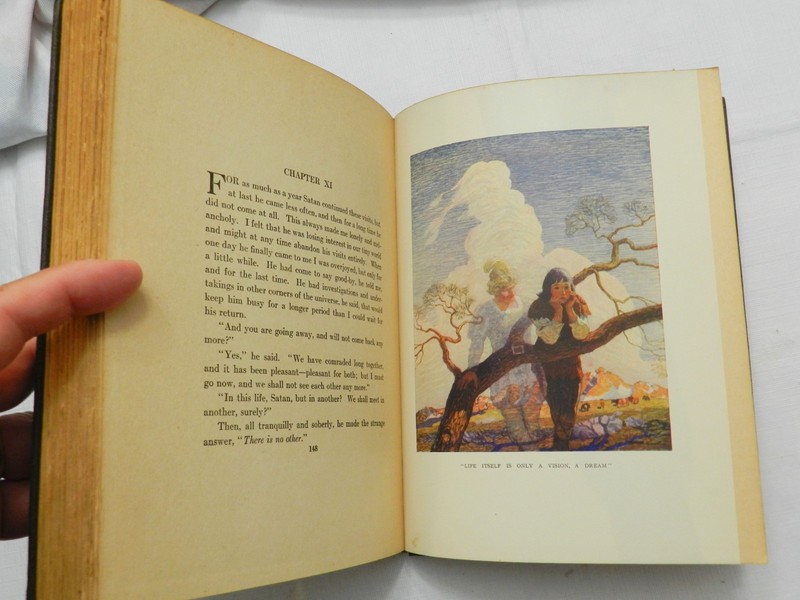 1924, The Mysterious Stranger by Mark Twain, HB Harper & Bros, NC WYETH ILLUS VG gallery