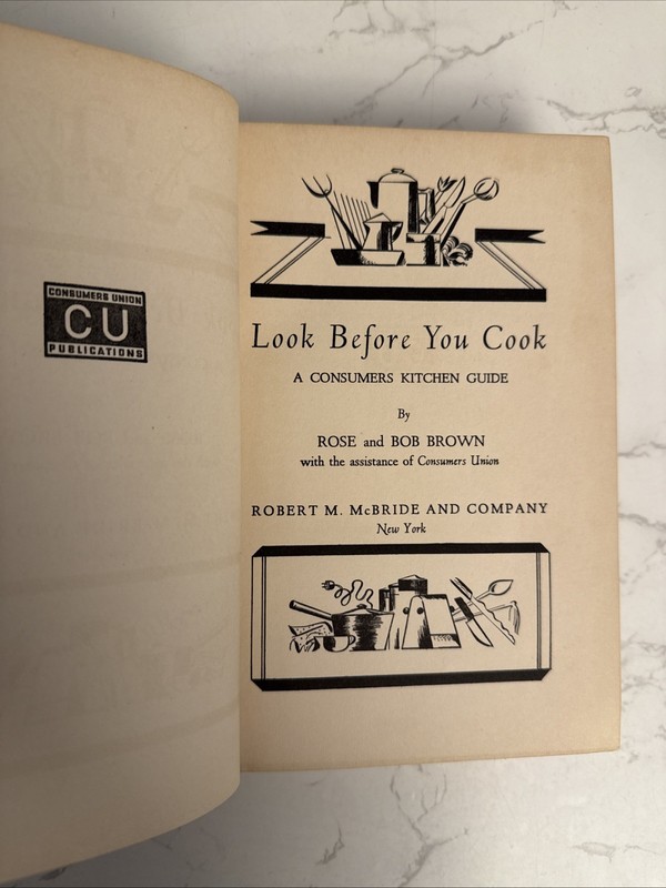 Look Before You Cook By Rose & Bob Brown-1941 Hardcover gallery