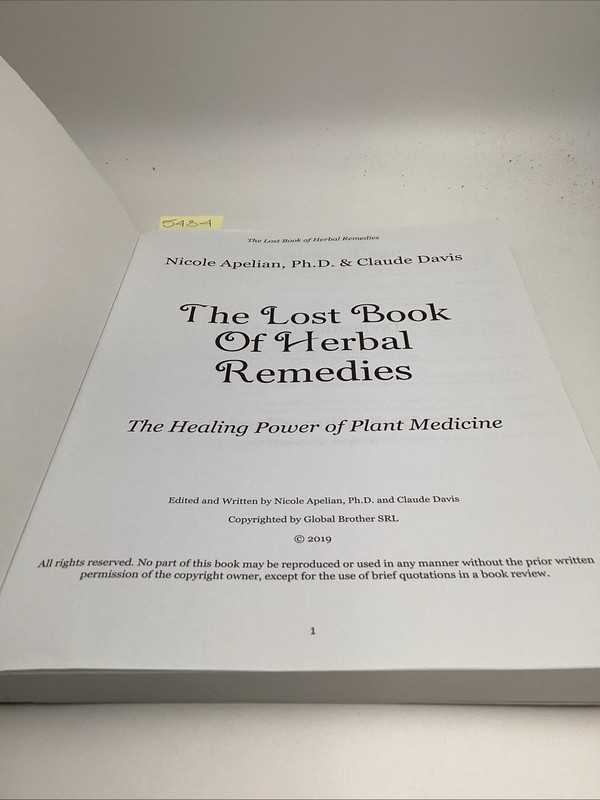 Lost Book Of Herbal Remedies The Healing Power Of Plant Medicine Apelian Davis gallery