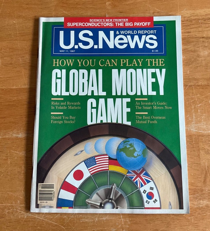 U.S. News & World Report Magazine 1987 Global Money Game No Label Newsstand