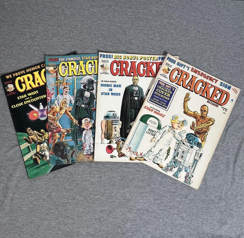 Vintage Cracked Magazine Lot Star Wars Parody 70s Humor Comics Issues 146 148 14