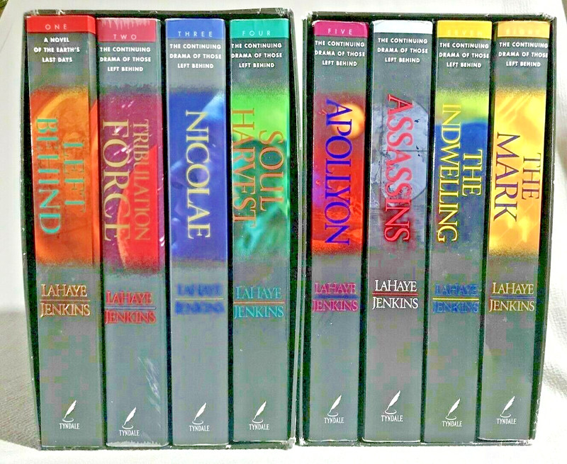 LEFT BEHIND, LaHaye & Jenkins, Books 1-8 in 2 boxed sets of 4 each, unread, PB