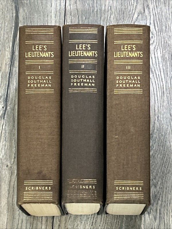 Lee’s Lieutenants A Study in Command 3 Vol. Set. 1st Ed. 1942 – 1944 Scribners