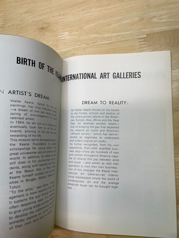 Keane Booklet by Walter & Margaret Keane 1969 Softcover Original gallery