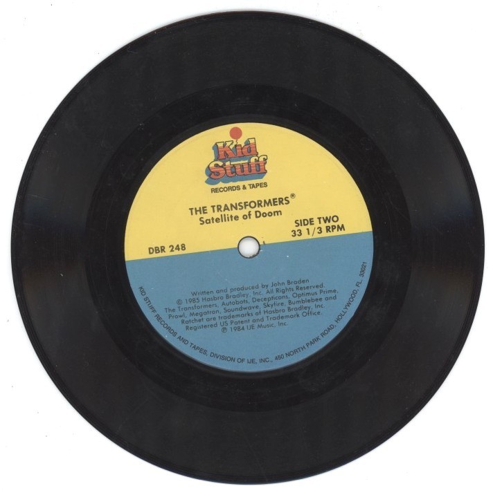 TRANS FORMERS: SATELLITE OF DOOM - Kid Stuff Read-Along Book + Record - DBR 248 gallery