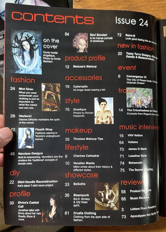 Gothic Beauty Magazine #24 Fashion Lifestyle Music Events Profile DIY 2007 gallery
