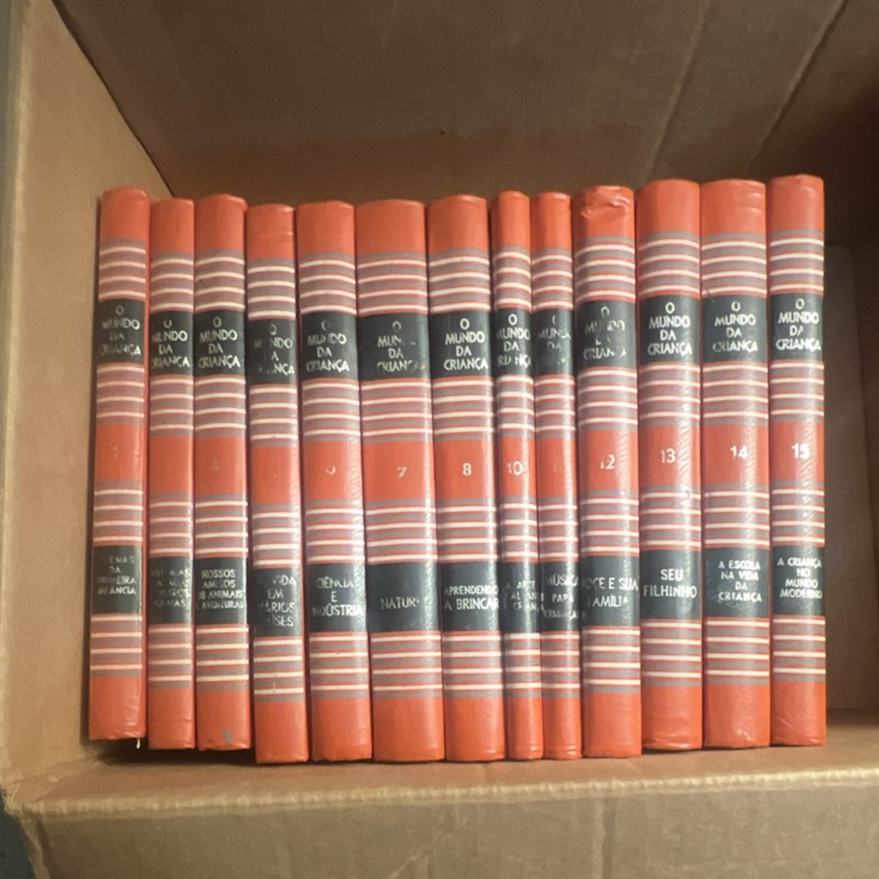 Editora Delta S.A. O Mundo da Criança 15 Vol. Illustrated Children’s Set Portug…