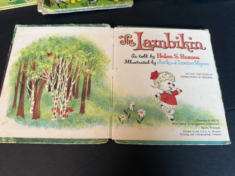 Lot of 8 Vintage 1950’s-60’s WHITMAN Tell-A-Tale Children’s Animal Books gallery
