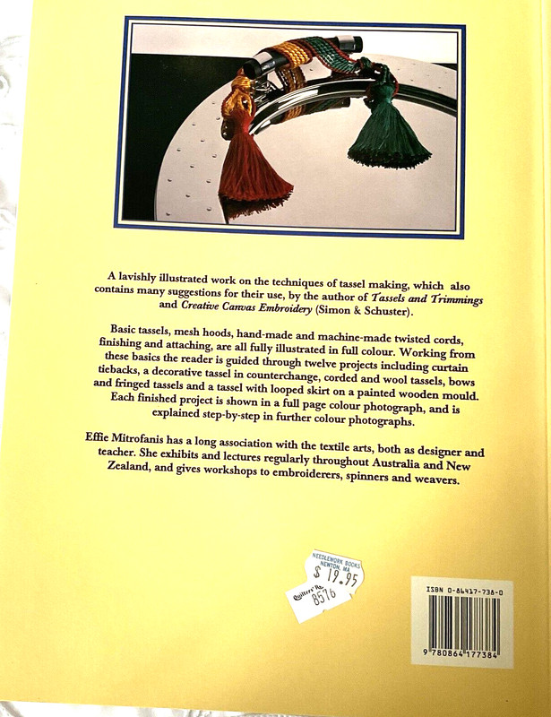 Decorative Tassels and Cords Paperback By Effie Mitrofanis 72 Pages Good Cond gallery