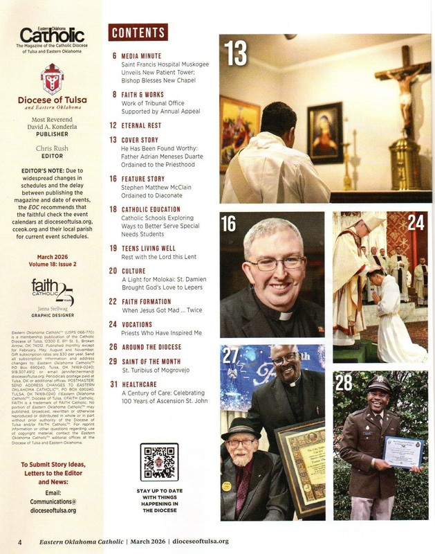 Eastern Oklahoma Catholic Magazine March 2026 Father Adrian Meneses Duarte Pries gallery