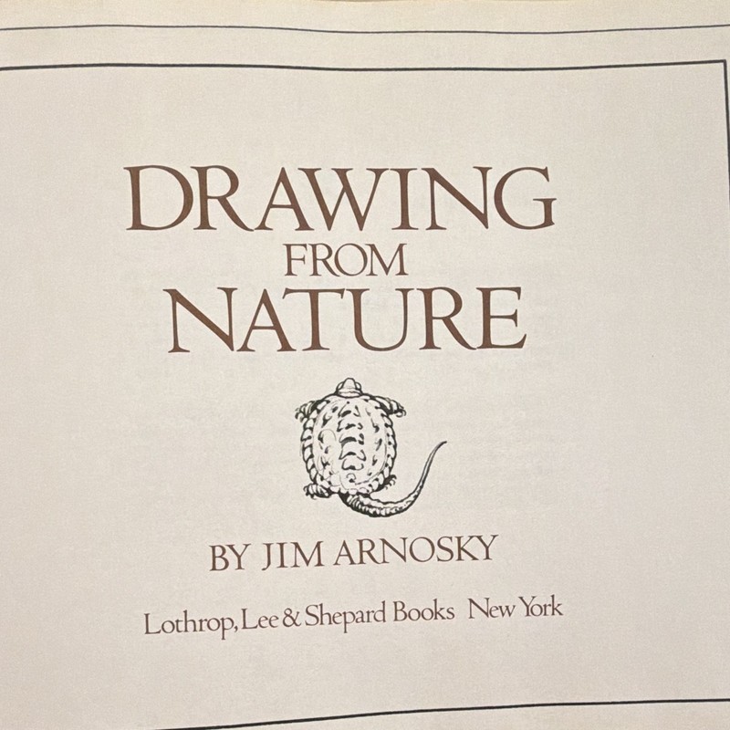 Drawing from Nature by Jim Arnosky Hardcover Art Drawing Nature, Lothrop Lee gallery