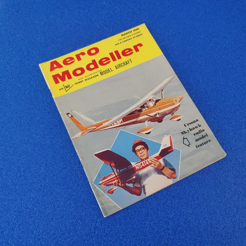 1966 MAR - AERO MODELLER: CESSNA SKYHAWK RADIO MODEL FEATURE VINTAGE MAGAZINE gallery