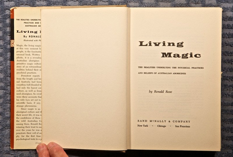 Living Magic by Ronald Rose 1956 unstated 1st edition hardcover gallery