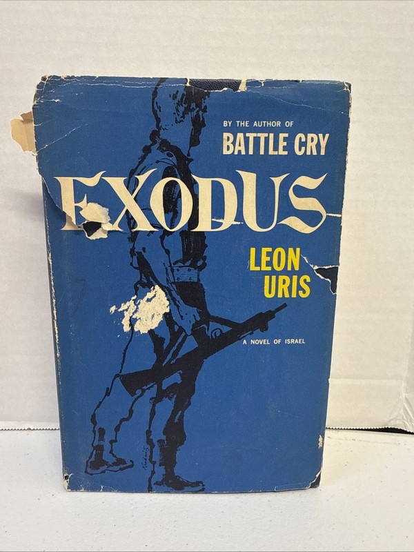 Exodus by Leon Uris – A Novel of Israel – 1958 Hardcover Dust Jacket 1st Edition