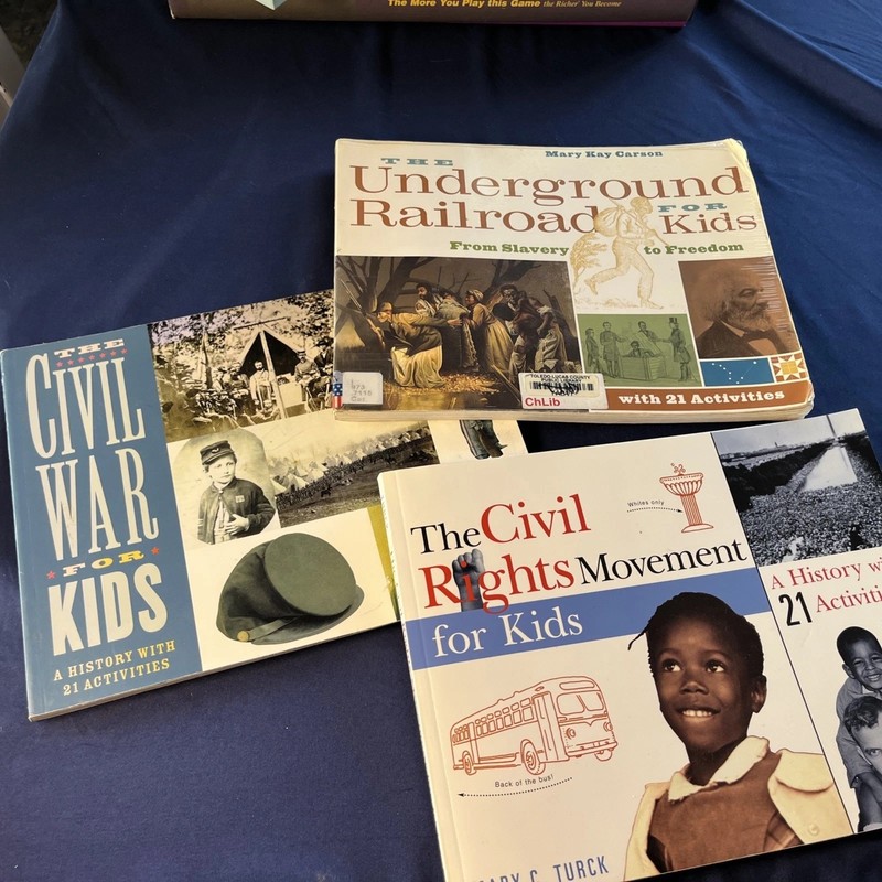 Civil rights History Activity Books For Kids, teens/adults open and go learning