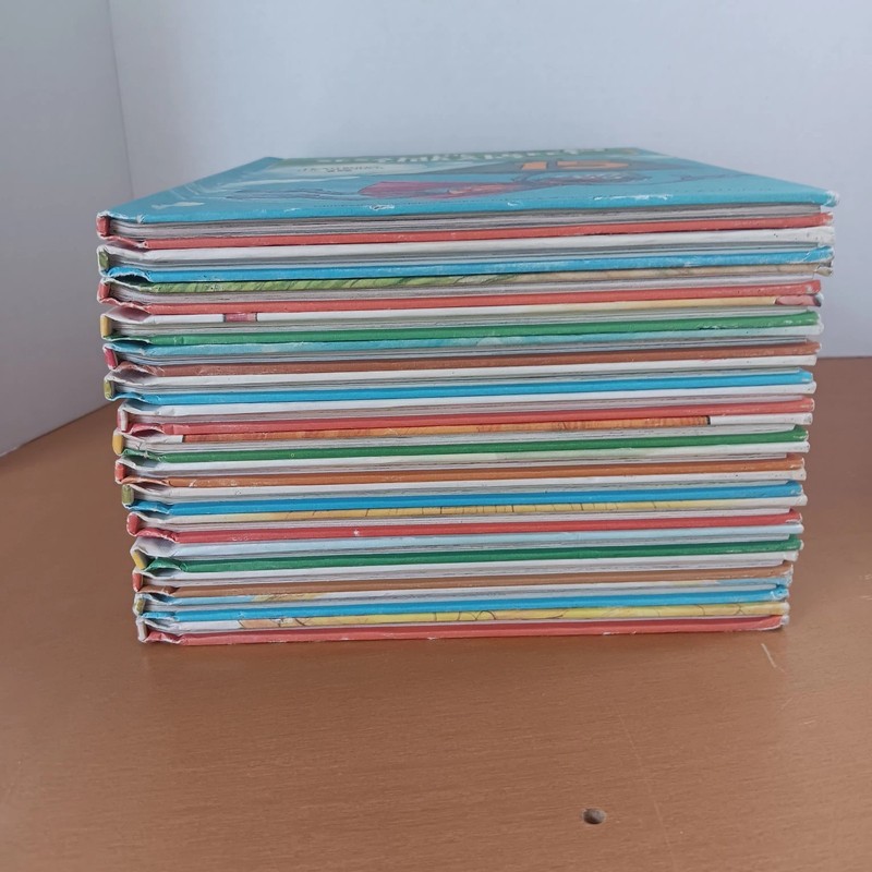 Complete Set THE SESAME STREET LIBRARY 1-15 1981 ABCs 123s w/Stand HC Kids Books gallery