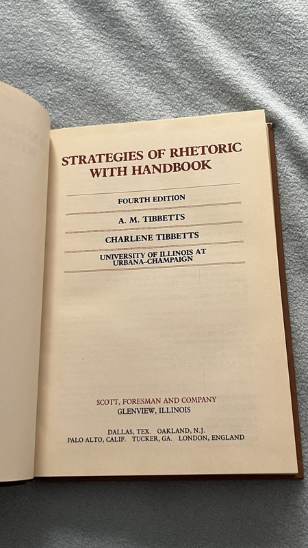 Strategies of Rhetoric with Handbook: Charlene Tibbetts and A. M. Tibbetts 4th gallery
