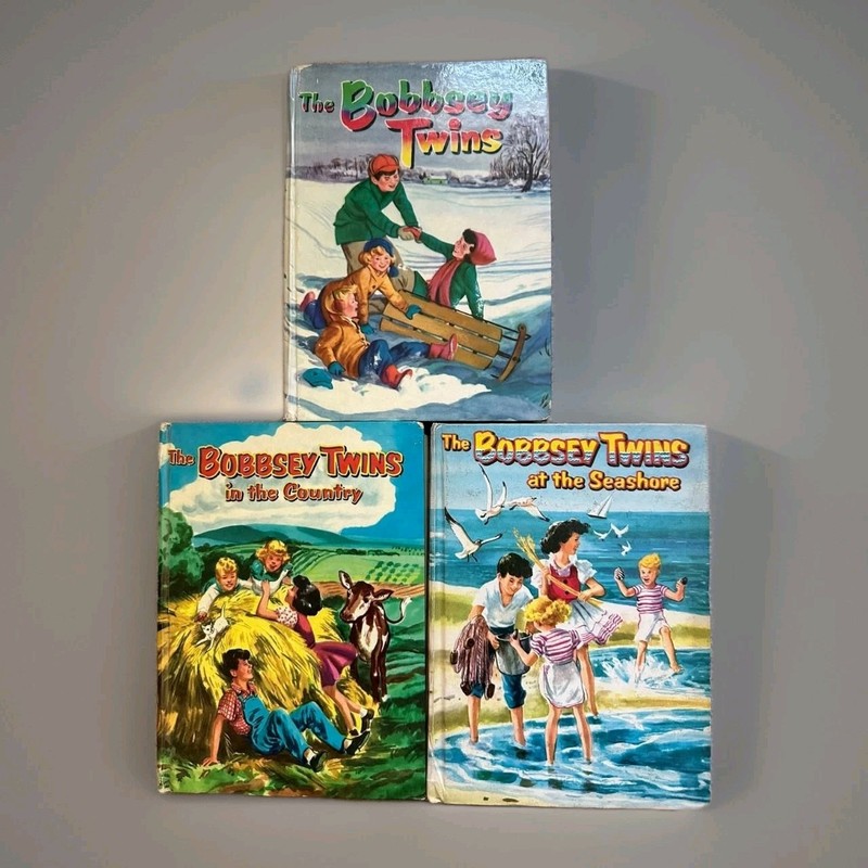 Bobbsey Twins hardback books by Laura Lee Hope Lot of 3 Vtg Good Condition