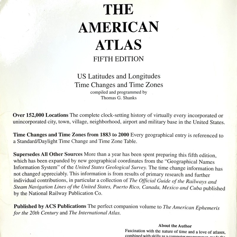 The American Atlas Fifth Edition 1990 T. G. Shanks US Latitudes & Longitudes+ gallery