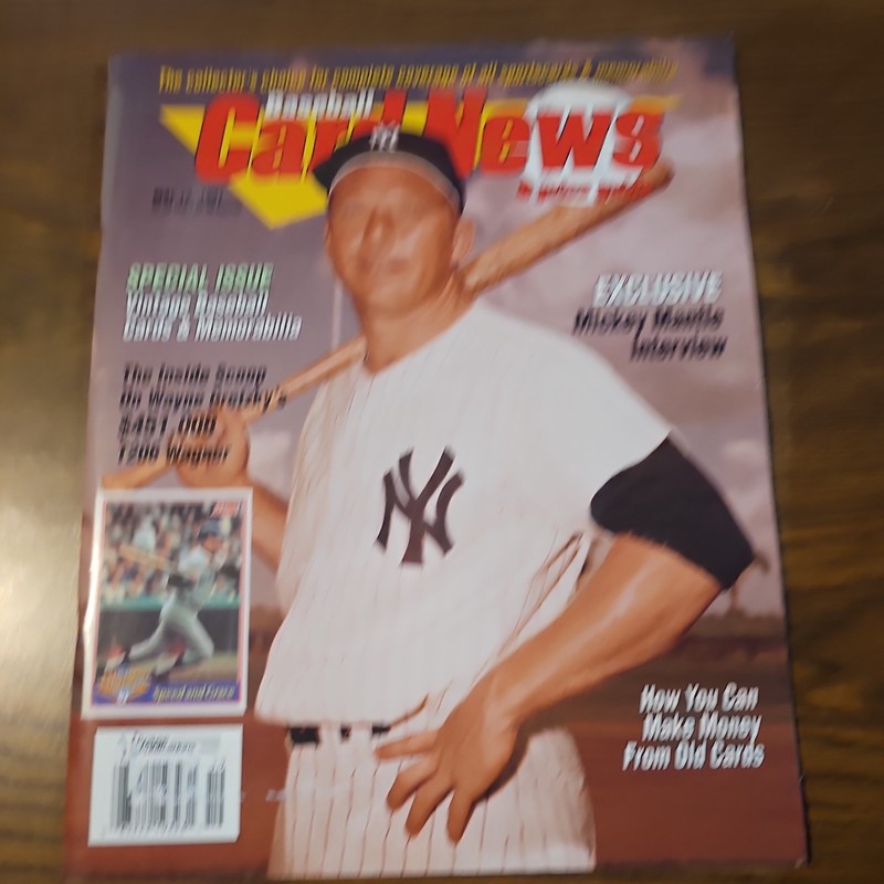 Baseball Card News & Price Guide May 13, 1991 – Mickey Mantle on Cover (11×14)