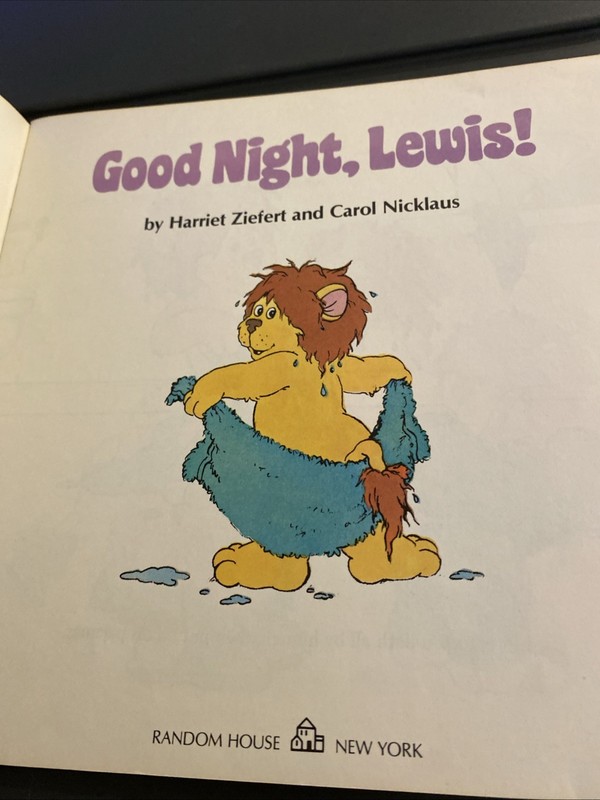 Good Night, Lewis! Harriet Ziefert Rare Book 1986 gallery