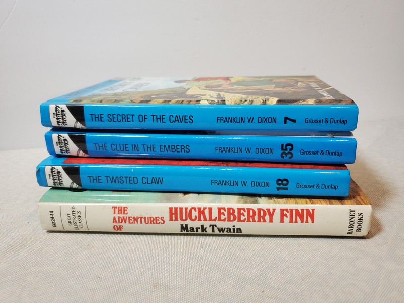 The Hardy Boys 7, 18, 35 Lot Of 3 GOOD CONDITION + Huckleberry Finn gallery
