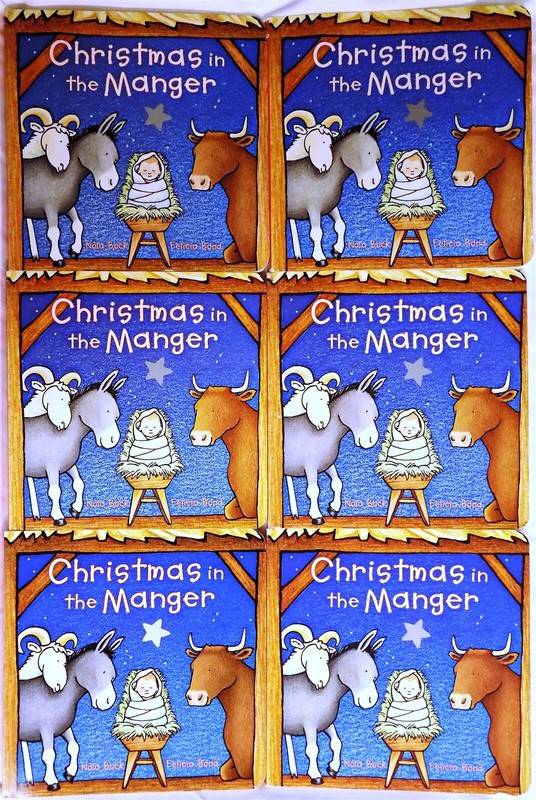 Lot of 6: Christmas in the Manger Board Book: A Christmas Holiday Book for Kids