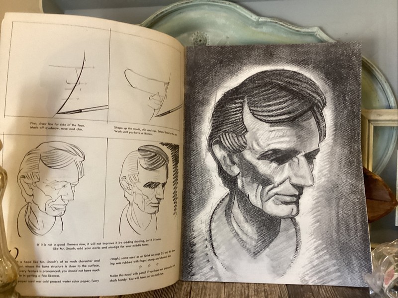 VINTAGE HEADS FROM LIFE BOOK CHARCOAL CRAYON PENCIL Prints For Framing W. Foster gallery