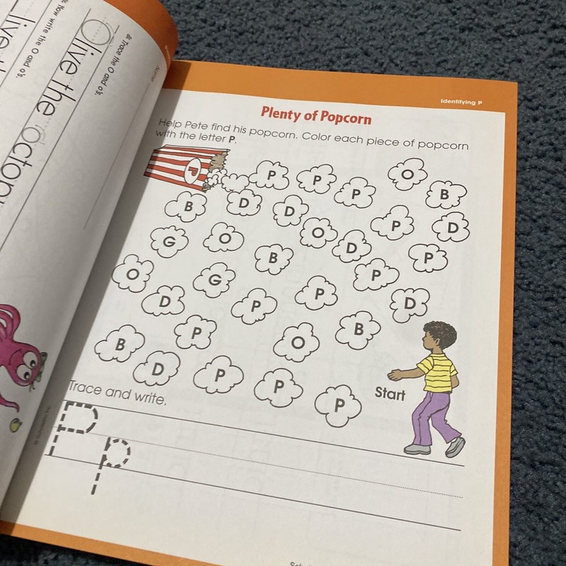 Scholastic - Kindergarten Workbook with 48 Motivation , Stickers,new, 392 Pages gallery