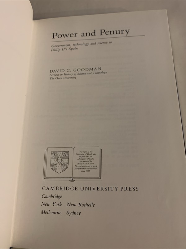 Power and Penury : Government, Technology and Science in Philip I gallery