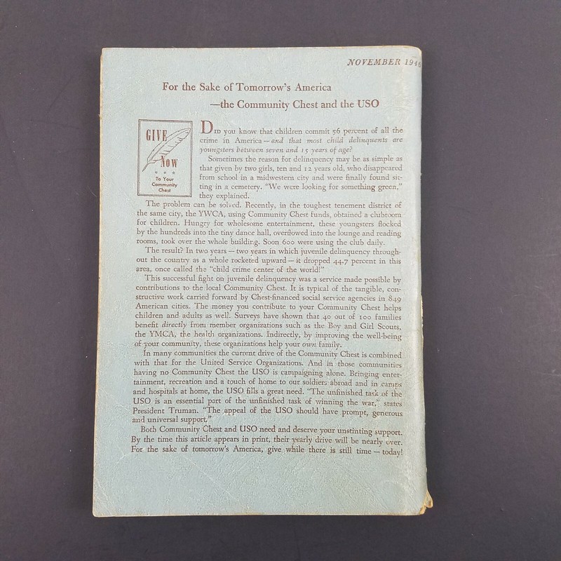 Readers Digest November 1946 Kathryn Forbes Billy Rose Walter Lippmann Damrosch gallery